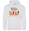 Женская толстовка (худи) The beers Серый меланж фото