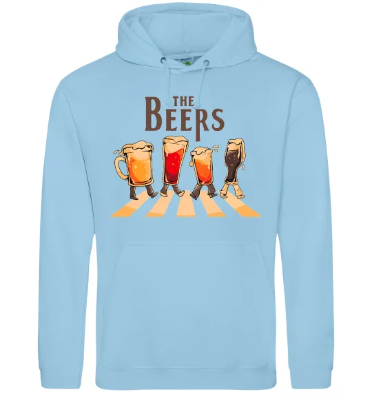 Женская толстовка (худи) The beers Голубой фото