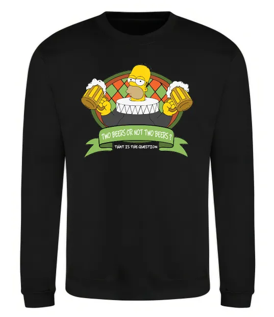 Світшот Сімпсон з пивом Чорний фото