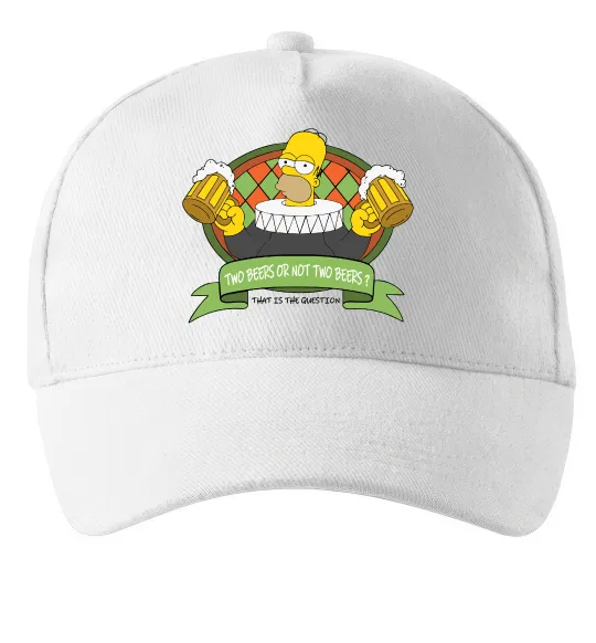 Кепка Сімпсон з пивом Білий фото