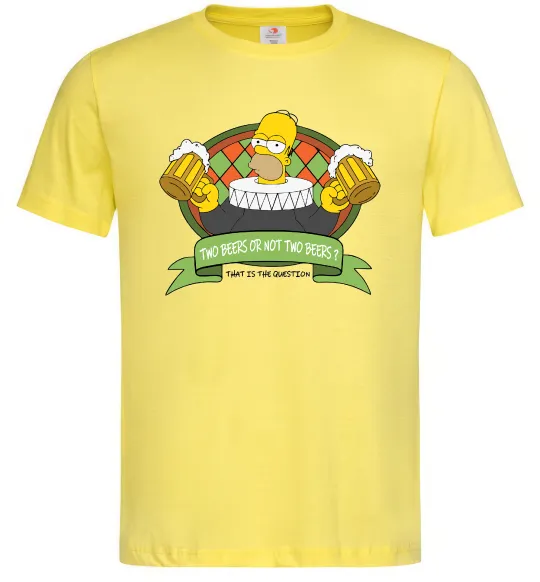 Чоловіча футболка Сімпсон з пивом Лимонний фото
