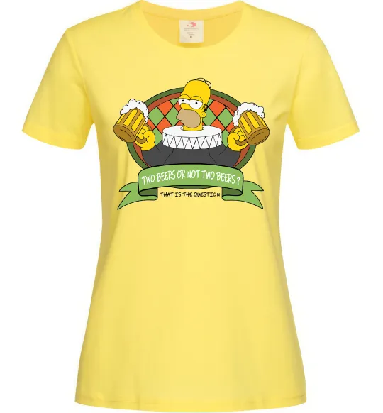 Женская футболка Сімпсон з пивом Лимонный фото