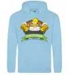 Мужская толстовка (худи) Сімпсон з пивом Голубой фото