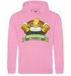 Женская толстовка (худи) Сімпсон з пивом Розовый фото