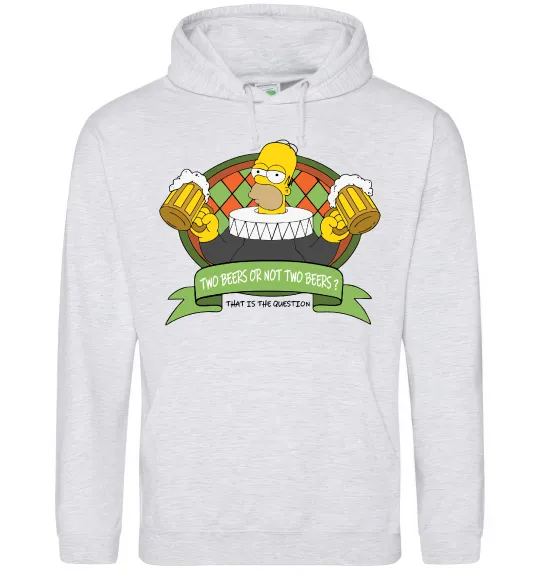 Женская толстовка (худи) Сімпсон з пивом Серый меланж фото