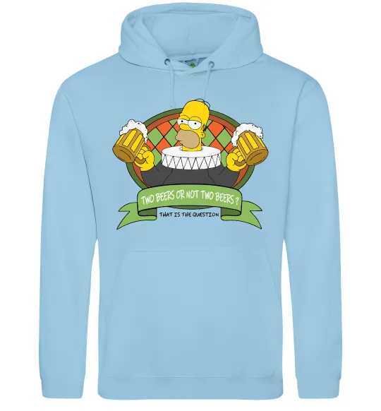 Женская толстовка (худи) Сімпсон з пивом Голубой фото