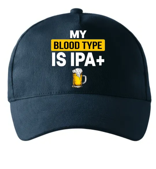 Кепка My blood type is IPA+ Темно-синий фото