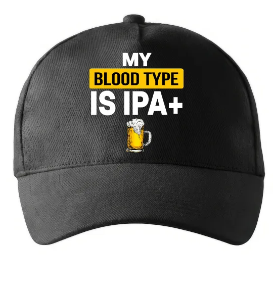 Кепка My blood type is IPA+ Черный фото