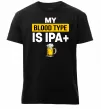 Мужская премиум футболка My blood type is IPA+ Черный фото