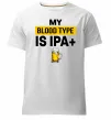 Мужская премиум футболка My blood type is IPA+ Белый фото