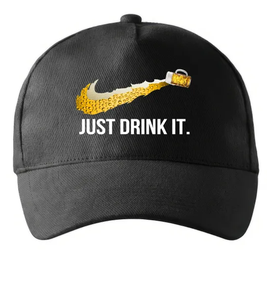 Кепка Just drink it Чорний фото