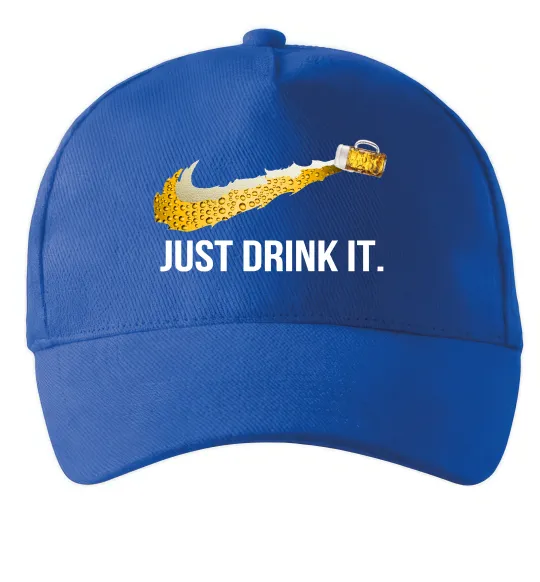 Кепка Just drink it Яскраво-синій фото