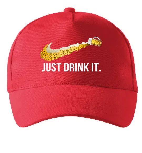 Кепка Just drink it Червоний фото