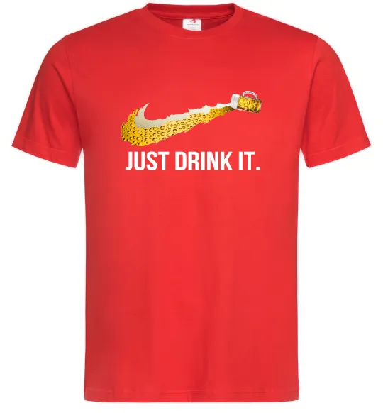 Чоловіча футболка Just drink it Червоний фото