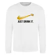Свитшот Just drink it Белый фото