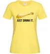 Жіноча футболка Just drink it Лимонний фото