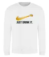 Світшот Just drink it Білий фото