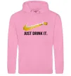 Чоловіча толстовка (худі) Just drink it Рожевий фото