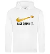 Мужская толстовка (худи) Just drink it Белый фото