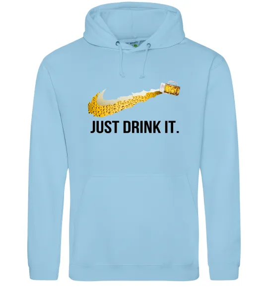 Жіноча толстовка (худі) Just drink it Блакитний фото