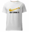 Чоловіча преміум футболка Just drink it Білий фото