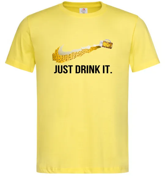 Чоловіча футболка Just drink it Лимонний фото