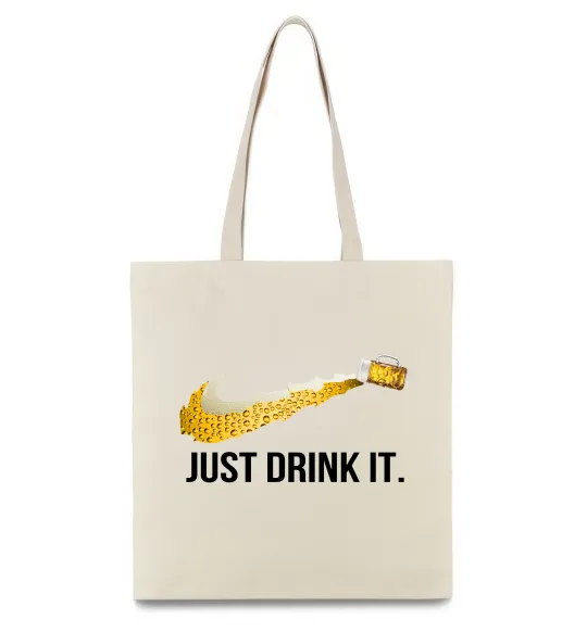 Эко-сумка Just drink it Бежевый фото