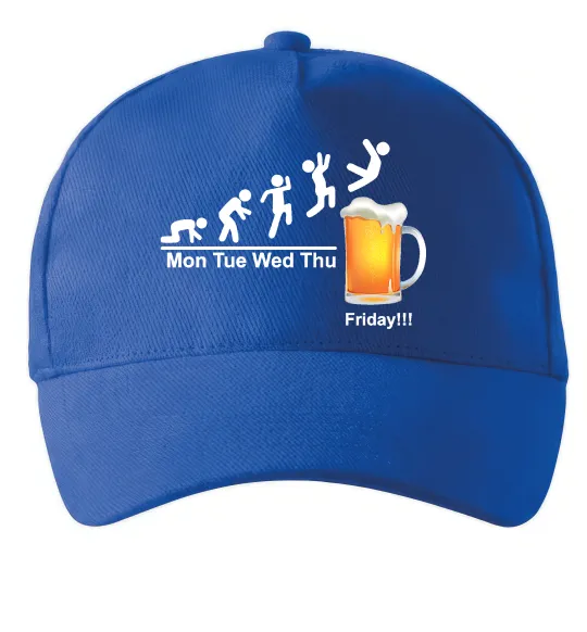 Кепка Friday beer Ярко-синий фото