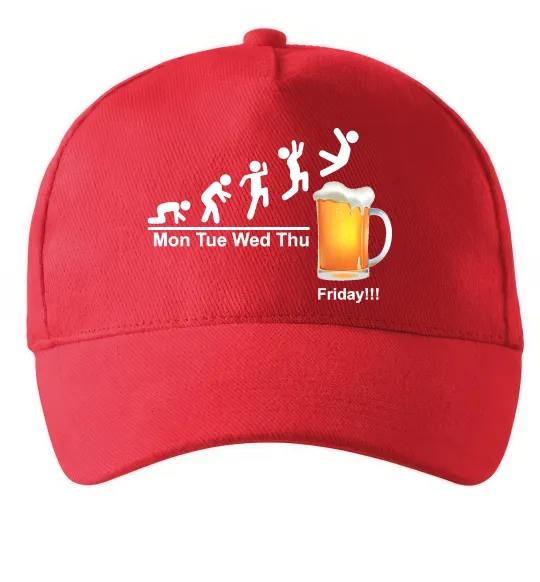 Кепка Friday beer Красный фото