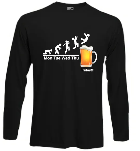Лонгслів Friday beer Чорний фото