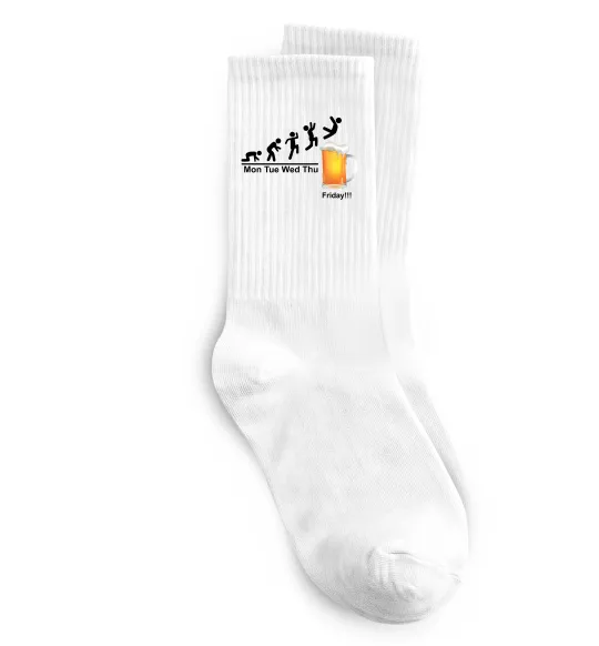 Шкарпетки Friday beer Білий фото