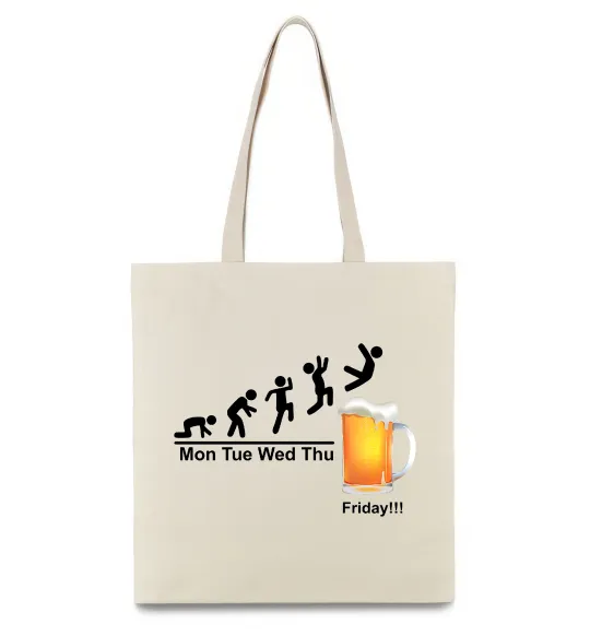 Еко-сумка Friday beer Бежевий фото
