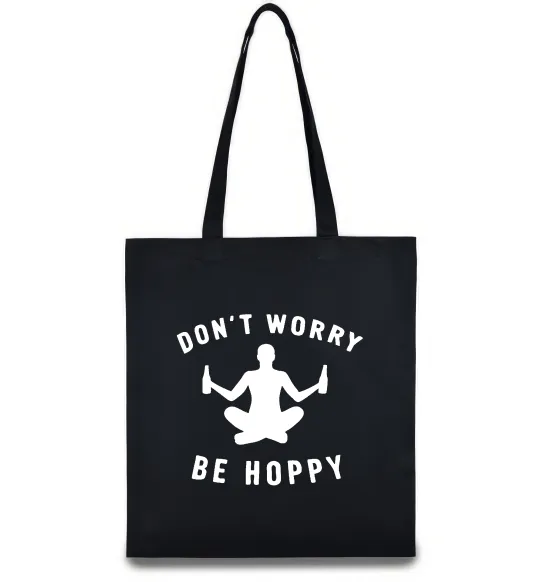 Еко-сумка Don`t worry be hoppy Чорний фото