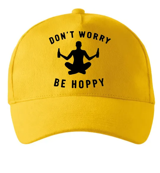 Кепка Don`t worry be hoppy Сонячно жовтий фото