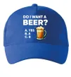 Кепка Do i want a beer? Яскраво-синій фото