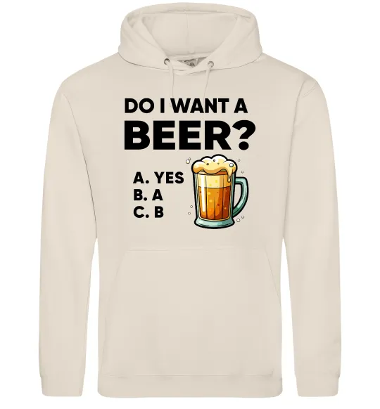 Мужская толстовка (худи) Do i want a beer? Таш фото