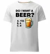 Чоловіча преміум футболка Do i want a beer? Білий фото