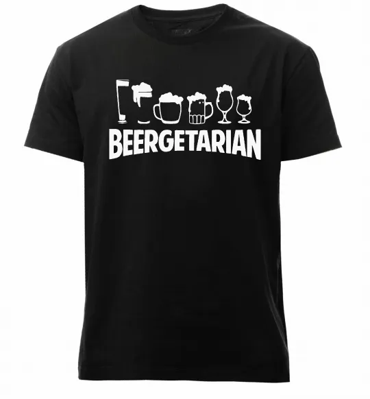 Мужская премиум футболка Beergeterian Черный фото