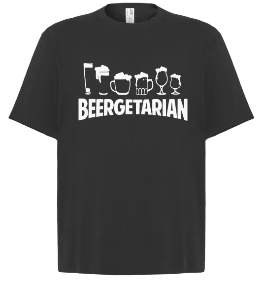 Футболка Оверсайз Beergeterian Чорний фото