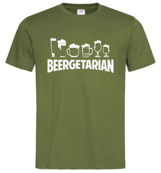 Чоловіча футболка Beergeterian Оливковий фото