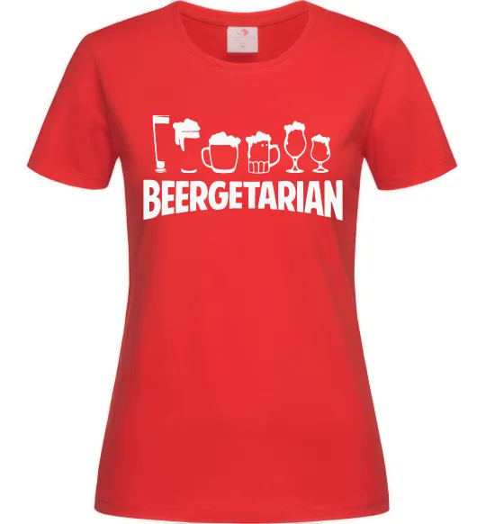 Жіноча футболка Beergeterian Червоний фото