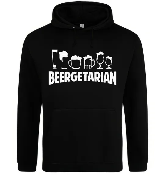 Чоловіча толстовка (худі) Beergeterian Чорний фото