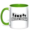 Чашка з кольоровою ручкою Beergeterian Зелений фото