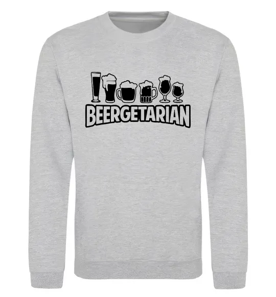 Світшот Beergeterian Сірий меланж фото