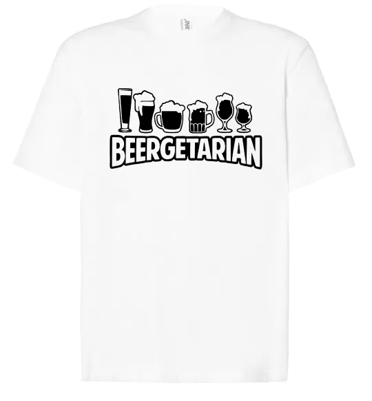 Футболка Оверсайз Beergeterian Білий фото