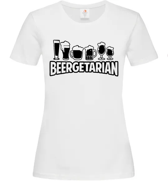 Жіноча футболка Beergeterian Білий фото