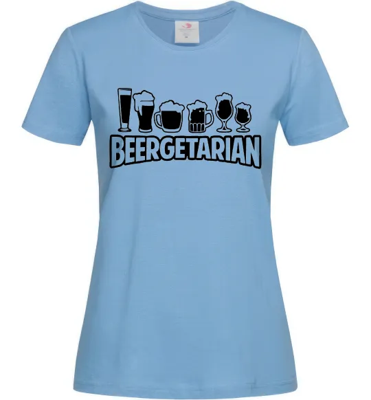 Жіноча футболка Beergeterian Блакитний фото