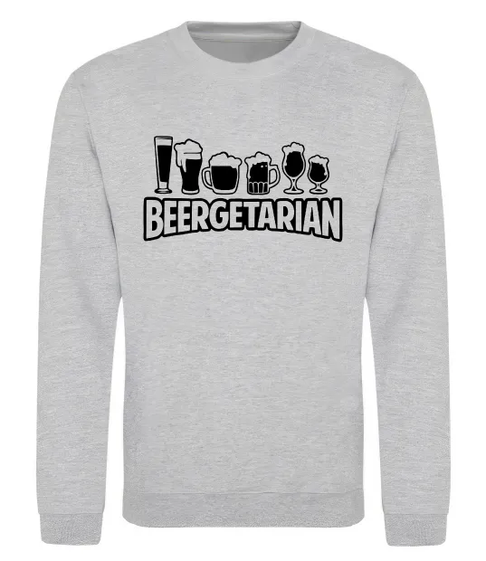 Світшот Beergeterian Сірий меланж фото