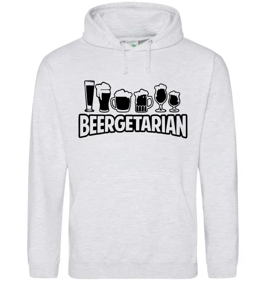 Женская толстовка (худи) Beergeterian Серый меланж фото