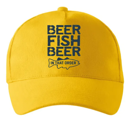 Кепка Beer fish beer Солнечно желтый фото